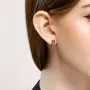 Серебряные серьги с бриллиантом