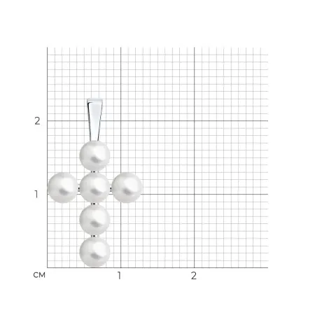 Подвеска из серебра с жемчугом