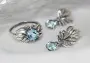 Серьги из серебра с топазами «Русская душа»