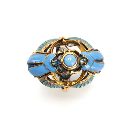 Серебряное кольцо «Скарабеи»