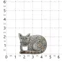 Брошь из серебра с эмалью «Кот»