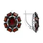 Серьги из серебра с гранатами