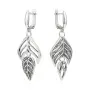 Серьги из серебра «Листочки»