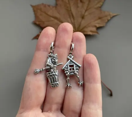 Серьги серебряные «Бабка-Ежка»