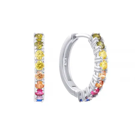 Серьги из серебра с кубическим цирконием «Радуга»