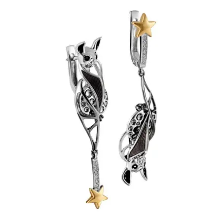 Серьги «Летучая мышь»