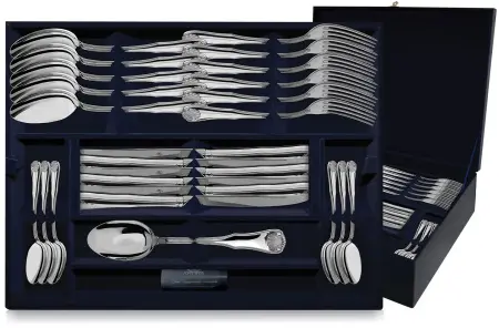Серебряный набор столовый «Визит» 48 предметов