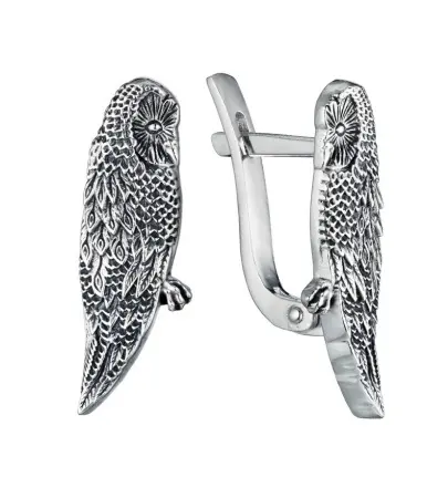 Серебряные серьги « Совы»