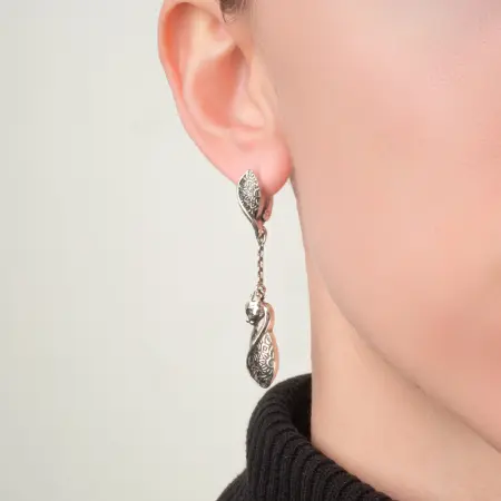 Серебряные серьги «Бастет»