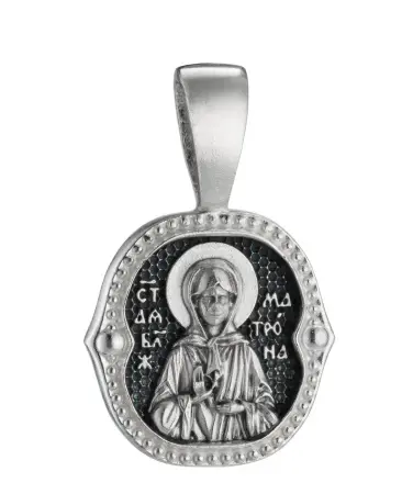 Серебряная подвеска «Св. Матрона»