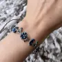 Браслет из серебра 925 Васильки с эмалью