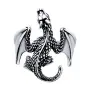 Кольцо из серебра «Дракон»