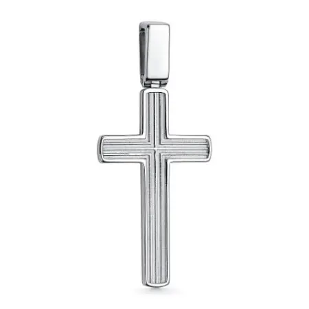 Серебряный крест с бриллиантом