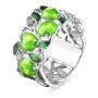 Серебряное кольцо «Яблоко» с бриллиантом и эмалью