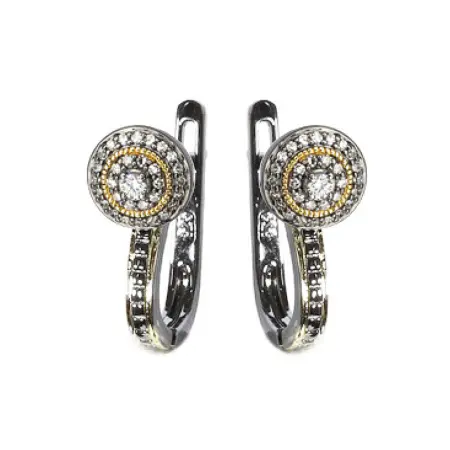 Серьги из серебра с бриллиантами