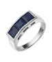 Кольцо «Дорожка» из серебра ETHNICA с натуральным сапфиром