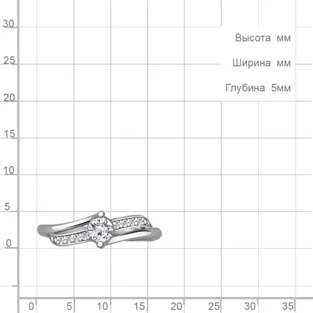 Серебряное кольцо с фианитами