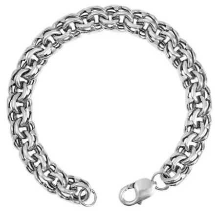 Браслет из серебра «Бисмарк» 11 мм