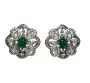 Серебряные серьги с топазами и агатами