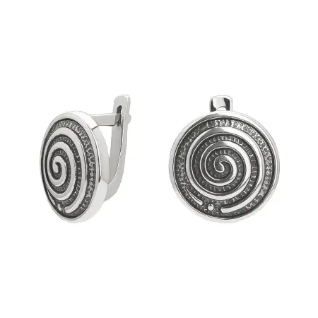 Серьги из серебра «Спираль»
