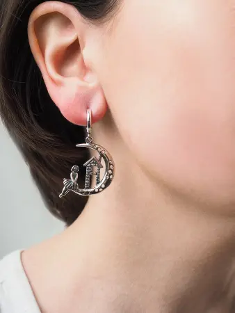 Серебряные серьги «Встреча»