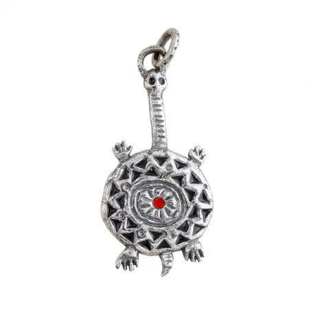 Серебряная подвеска «Черепаха» с эмалью