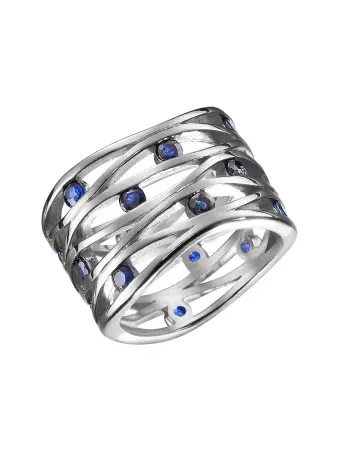 Серебряное кольцо с сапфиром