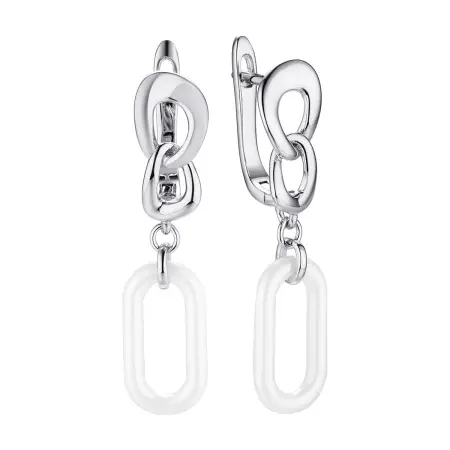 Серьги из серебра с керамикой