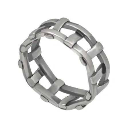 Серебряное кольцо «Забор»