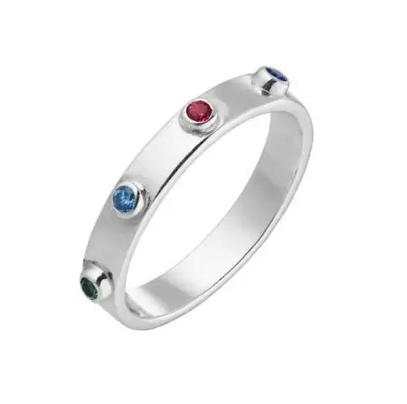 Серебряное кольцо с фианитами «Венец Варвары великомученицы»