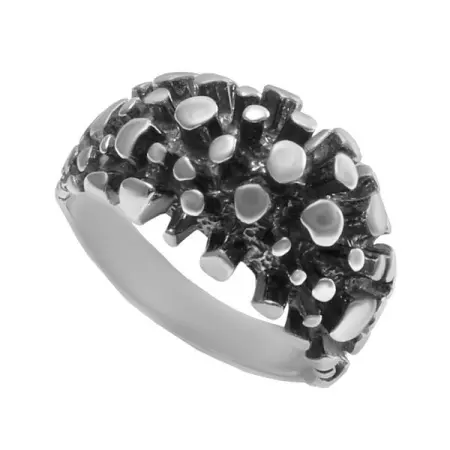 Серебряное кольцо «Еж»