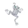Подвеска из серебра с фианитами «Лягушка»