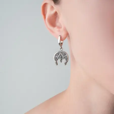 Серьги из серебра «Лунница»