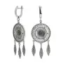 Серебряные серьги «Ловец снов»