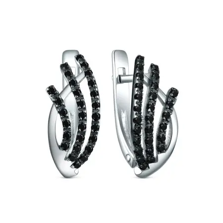 Серьги из серебра с шпинелью
