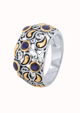 Кольцо с натуральными сапфирами