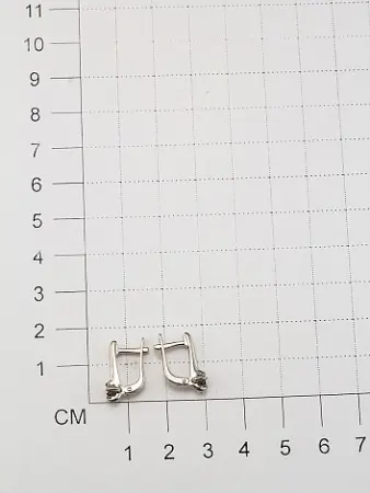 Серебряные серьги с черным бриллиантом