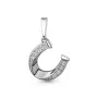 Серебряная подвеска с фианитом «Подкова»