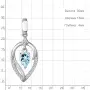 Подвеска из серебра с топазом и фианитами