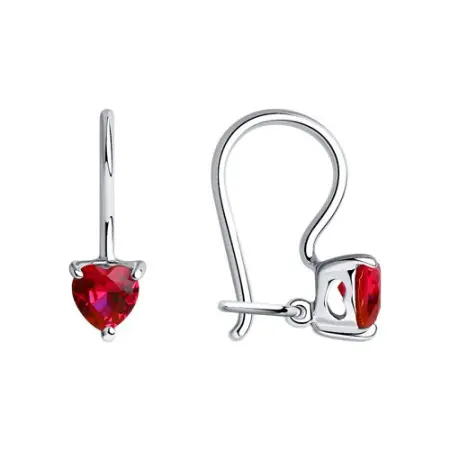 Детские серебряные серьги с фианитами