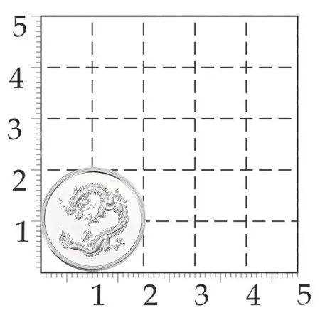 Монета из серебра «Счастливый рубль Дракон»