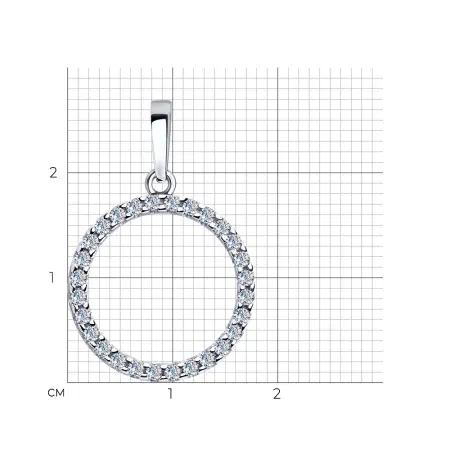 Подвеска из серебра с фианитами SOKOLOV