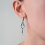 Серебряные серьги «Кошка силуэт»