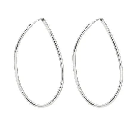 Серебряные серьги конго «Восьмерка» 5 см