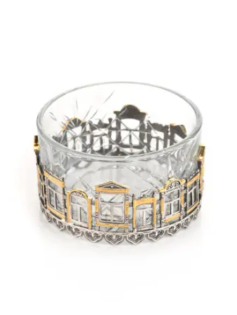 Креманка «Родные окна» серебро и хрусталь