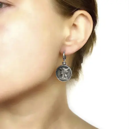 Серебряные серьги «Монеты»