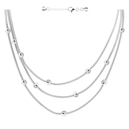 Колье из серебра «Шарики»