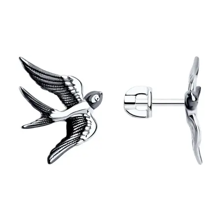 Серьги из серебра « Ласточка»