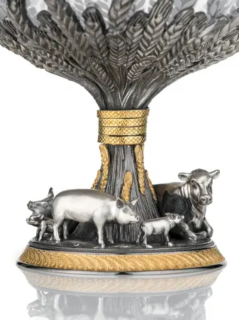 Серебряная конфетница «Урожай»