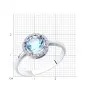 Серебряное кольцо с топазом и фианитами